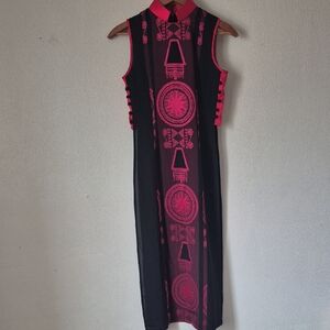 Vietnamese-Made, 100% Silk Ao Dais, Black & Red